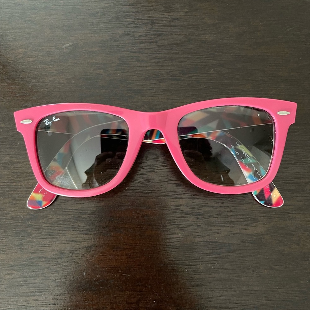 Ray Ban Rare Prints Wayfarer Sunglasses Hot Pink